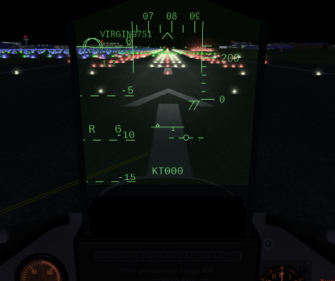 This is typical HUD situation before takeoff.