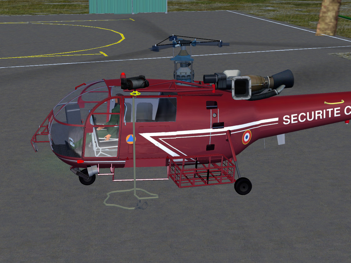 Alouette-III has a winch rope with a soft-body simulation of rope physics. Flightgear has a Cargo Towing Addon that will allow you attach ropes and move/assemble objects on a range of helicopters.