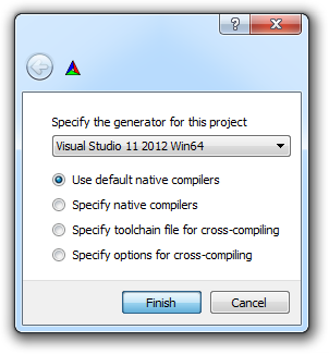 File:CMake Windows select generator.png