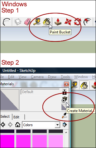 How to define a new texture in SketchUp on Windows computers