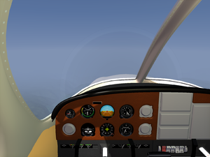 The cockpit of the Archer CX with Rembrandt enabled