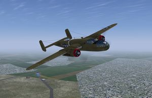 A B-25 in the air near KATL.