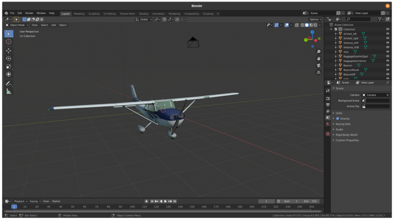File:Cessna 172P Model in Blender.png
