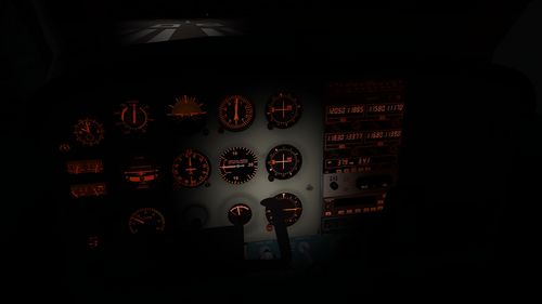 Cessna 172P's flashlight in the cockpit