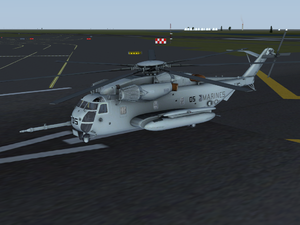 CH-53E on the runway at KJFK