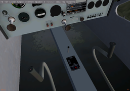 Cockpit interior view - joysticks and details