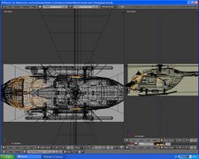 shows the difference between 3d-model and blueprint]]