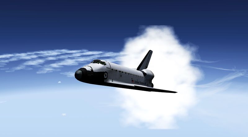 File:Space Shuttle going subsonic.jpg