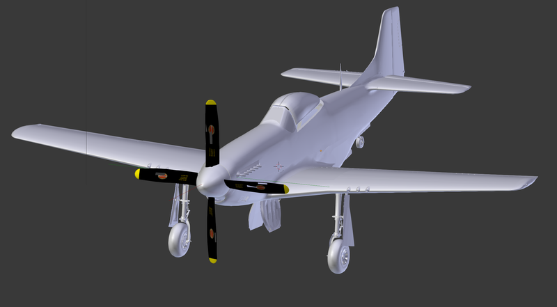 File:P-51D Front view from slightly to the side and above..png