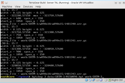 TerraGear hgtchop running in a 64bit TurnKeyLinux VM using saiarcot895's debian/wheezy packages