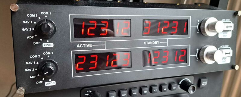 Saitek radio panel with all digits on