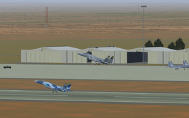 Simultaneous F-15 take off