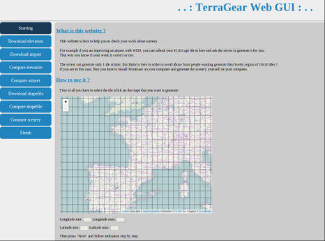 Web-based TerraGear GUI prototype developed by F-JJTH in 03/2014