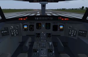 The 3d cockpit of the CRJ700 series