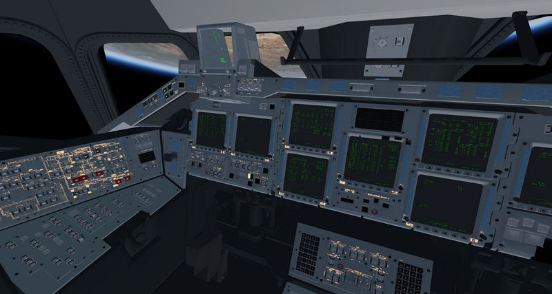 Status of the Shuttle 3d cockpit in Jan 2016