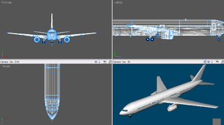 767-300 3D model at 3D editor