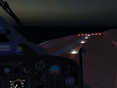 Abheben mit dem EC-135 am frühen Morgen