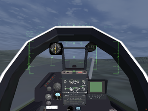 Dassault Mirage F.1 cockpit with a custom compass.