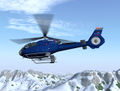 EC130B4 flying in the mountains