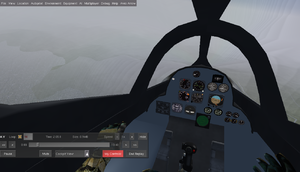 Cockpit view of the Arrow