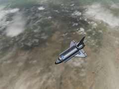 The orbiter high over Africa