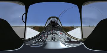 A panorama of the IAR 80's cockpit