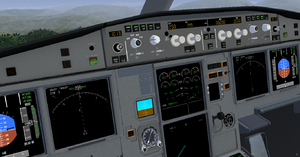 A340-600HGW cockpit