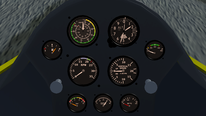 The instrument panel of a JT-5B autogyro.
