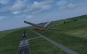 Grob G115 departing Grob Aircraft's company airfield, Mindelheim (EDMN)