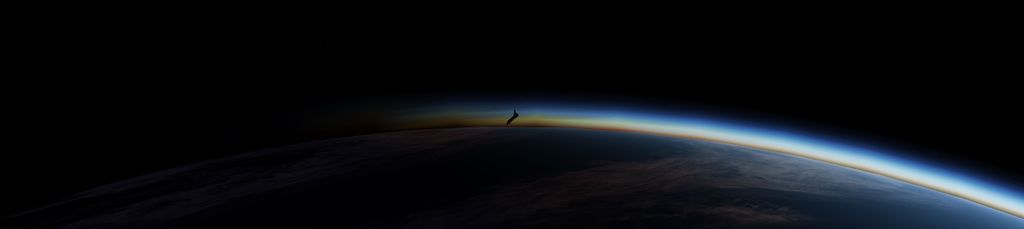 Black knight UFO Shuttle sunset.jpg