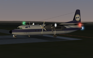 Fokker 27 in ATS colors