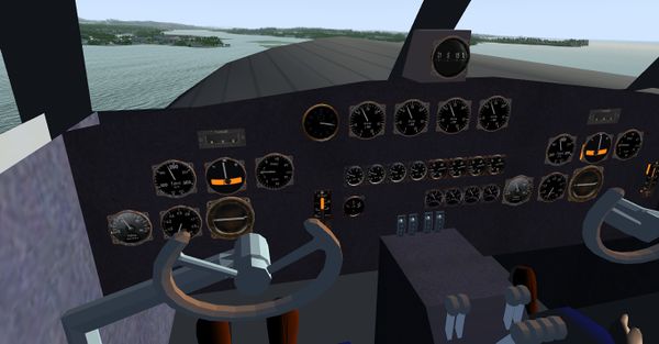 Cockpit screenshot of the Dornier Do R4 Nas Superwal