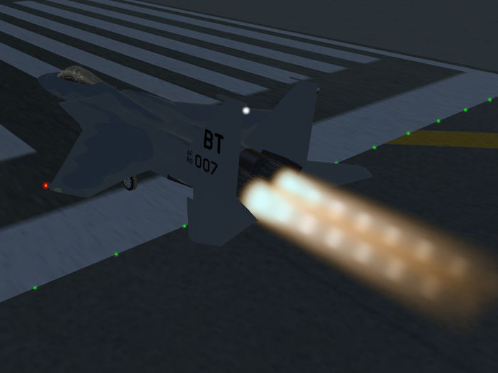F-15 afterburner flames
