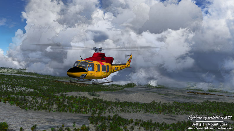 File:Bell 412 and clouds on the slope of Mount Etna in Sicily (Flightgear 2019.x).jpg