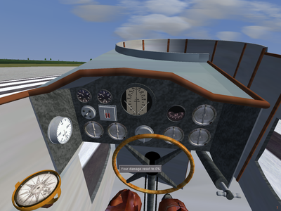 G.V : Detail of the cockpit
