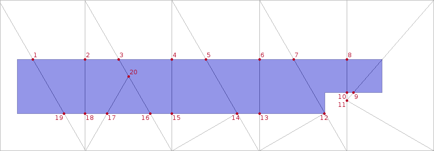 Polygon vertex insertion