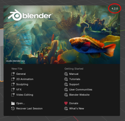 Determining Blender version from the splash screen