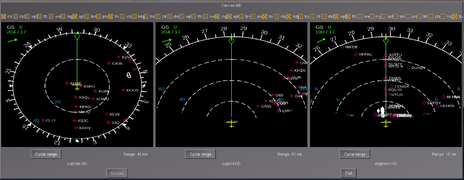 ND dialog showing the Airbus style of the NavDisplay module