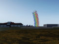 Rainbow sculpture at Keflavik International Airport (BIKF) in Iceland (Flightgear 2020.x) 01.jpg