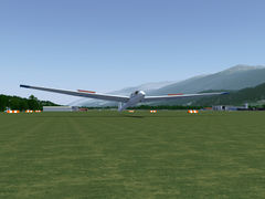 The ASK21 landing in Innsbruck, Austria