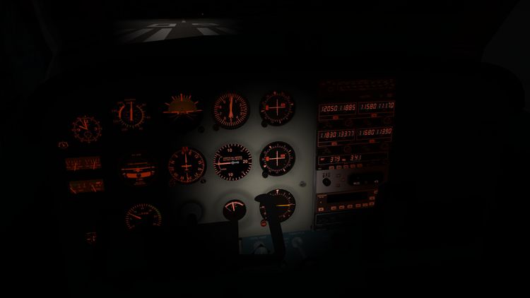 Фонарик в кабине Cessna 172P