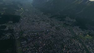 Innsbruck at night in FlighGear with OSM2City worldbuild 03.jpg