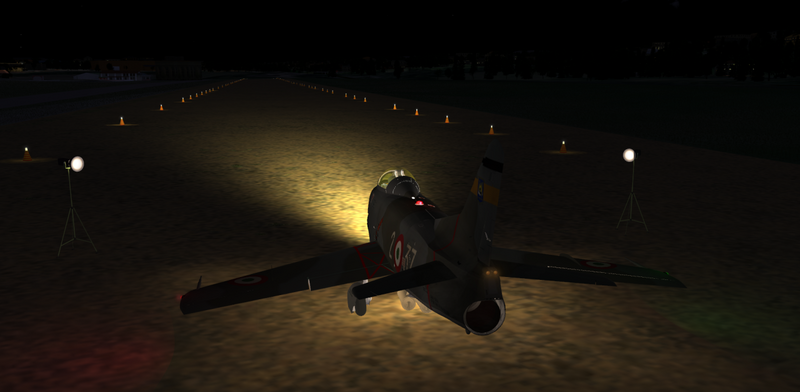 File:FIAT G91R1B - at nigt with runway lights.png
