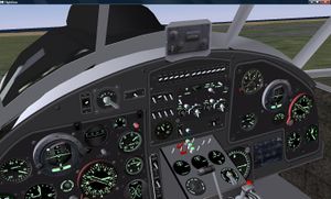 The cockpit of an Antonov An-2
