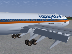 A310-300 deploying flaps