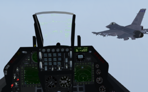 F-16CG cockpit aussicht