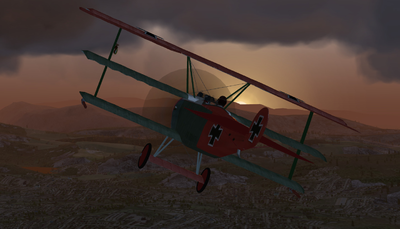 Fokker Dr.1 heading home