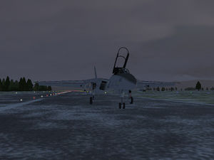 Procedural snow and hires snow drifts on the runway.