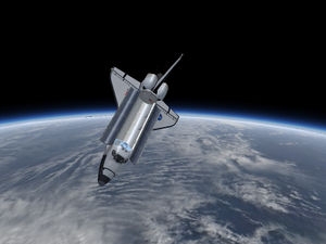 Space Shuttle Atlantis in orbit