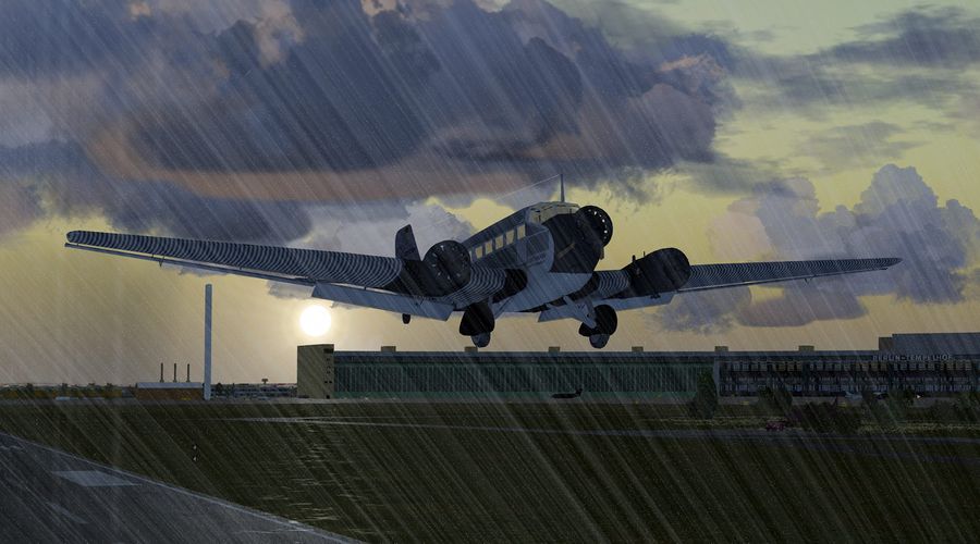 Bad weather take off from EDDI